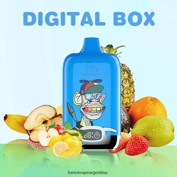 Fumot Digital Box 12000 cápsulas de vapeo desechables - 20 ml (1 pieza) - Vaporizador Fumot arándano cereza arándano 2T00T118