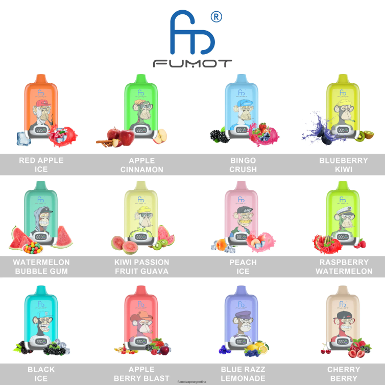 Fumot Digital Box 12000 vapeador desechable de 20 ml - (1 pieza) - Fumot Discount Code hielo de durazno 2T00T139