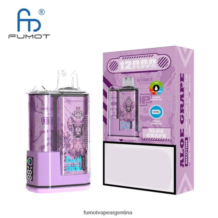 Fumot Crystal 12000 caja de vapeo desechable - 20ml (1 pieza) - Fumot Argentina frambuesa agridulce 2T00T262