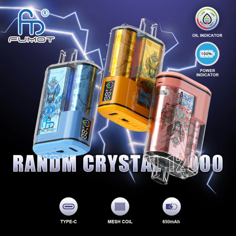 Fumot Crystal 1 pieza - 12000 caja de vapeo desechable 20ml - Fumot Vape Precio fusión frutal 2T00T267