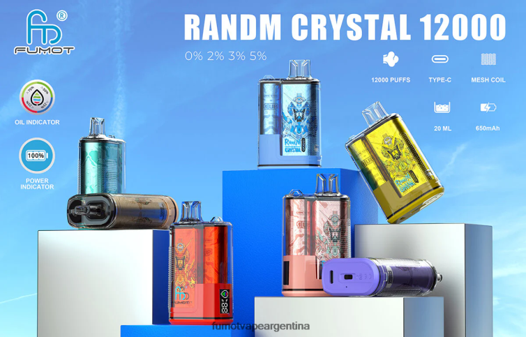 Fumot Crystal Caja de vapeo desechable 20ml 12000 (1 pieza) - Fumot Vape Argentina sandia fresa 2T00T283