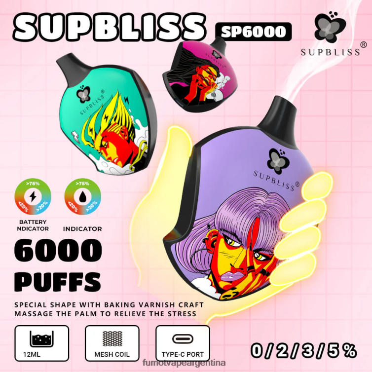 Fumot Supbliss cápsula de vapeo desechable sp6000 - 12 ml (1 pieza) - Fumot Vape Argentina frambuesa arándano 2T00T453