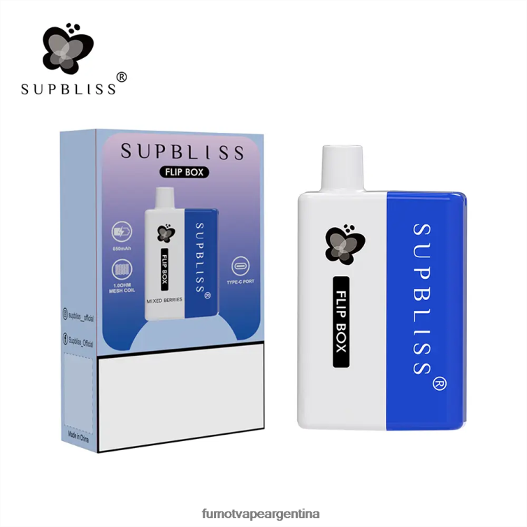 Fumot Supbliss Flip kit de vapeo reemplazable box 6000 - 10ml (1 pieza) - Fumot Argentina frambuesa arándano 2T00T332