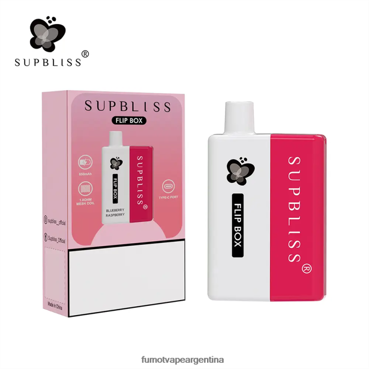 Fumot Supbliss Flip kit de vapeo reemplazable box 6000 - 10ml (1 pieza) - Fumot Argentina frambuesa arándano 2T00T332