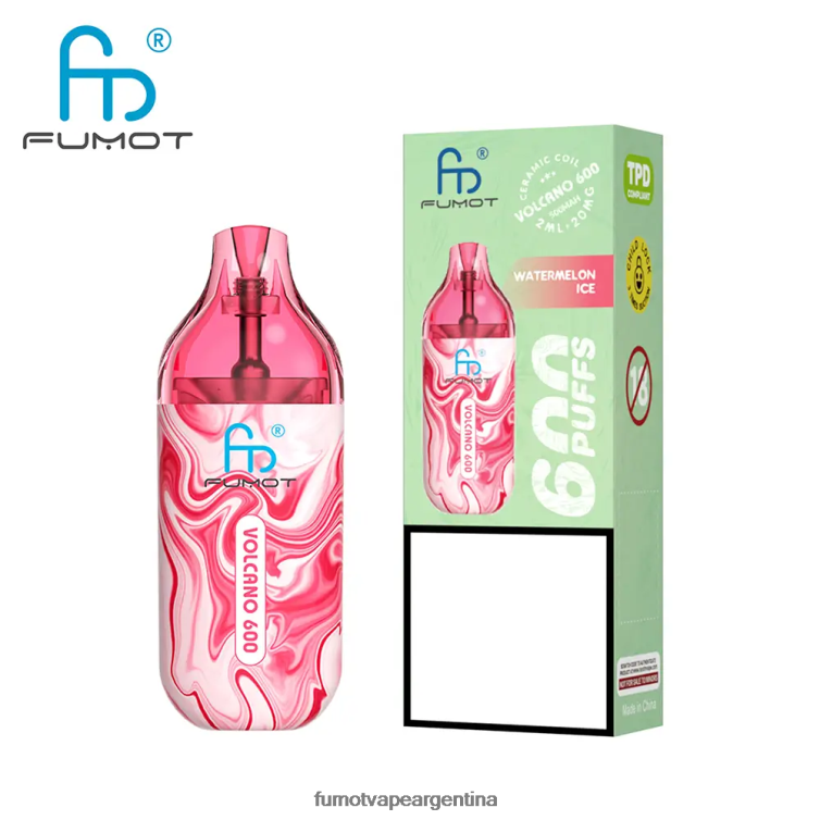 Fumot Volcano Vape desechable compatible con 600 tpd - 2 ml (juego de 3 piezas) - Fumot Argentina arándano en hielo 2T00T302