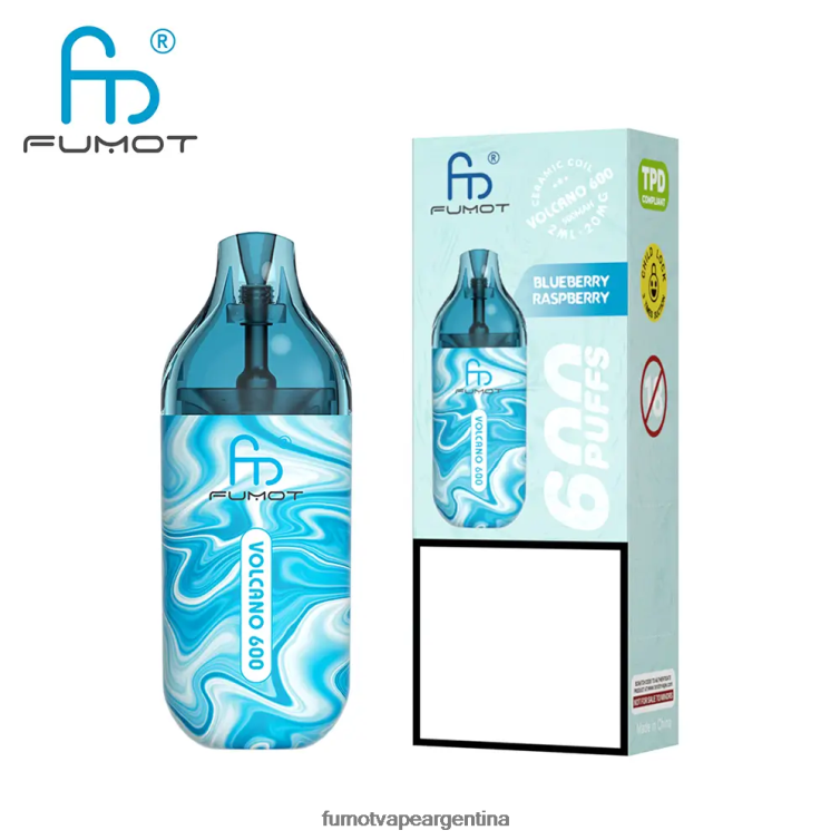 Fumot Volcano Vape desechable compatible con 600 tpd - 2 ml (juego de 3 piezas) - Fumot Argentina arándano en hielo 2T00T302