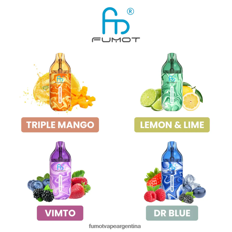 Fumot Volcano Vape desechable compatible con 600 tpd - 2 ml (juego de 3 piezas) - Fumot Argentina arándano en hielo 2T00T302