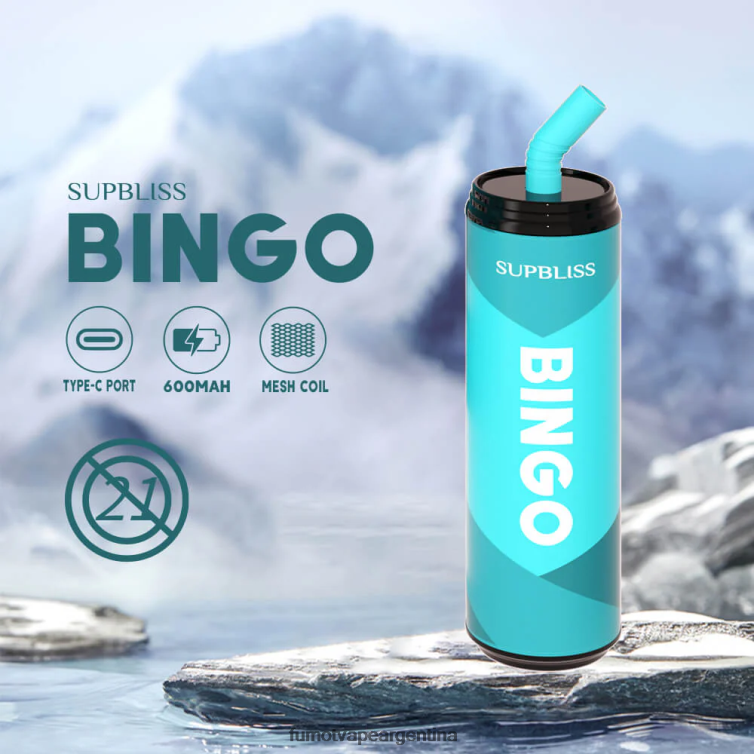 Fumot Supbliss Bingo 9000 bolígrafo vapeador desechable (1 pieza) - 18 ml - Fumot Discount Code hielo de uva 2T00T469