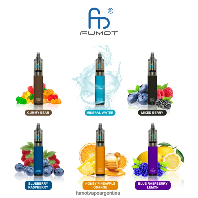 Fumot DTL bolígrafo vapeador desechable 9000- 18ml (1 pieza) - Fumot Discount Code fresa cereza arándano 2T00T379