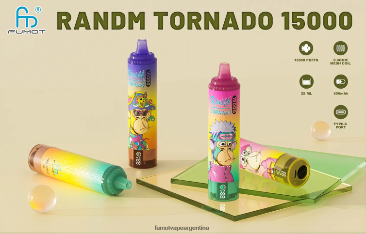 Fumot Tornado 15000 vaporizador desechable 25ml (1 pieza) - Fumot Argentina chicle de arándanos 2T00T162