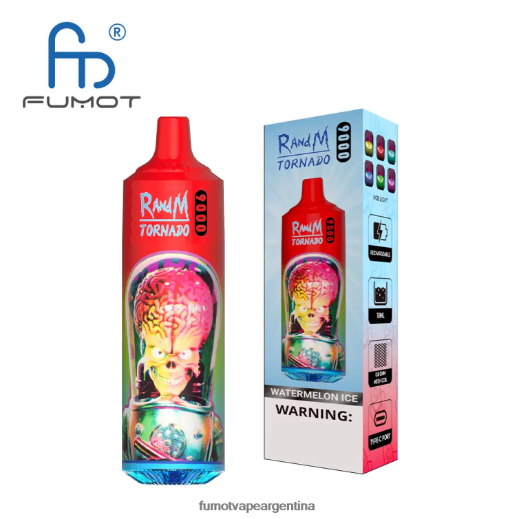 Fumot Tornado Bolígrafo vapeador desechable 9000 de 18 ml (1 pieza) - Fumot Vape Online Shop hielo de uva 2T00T34