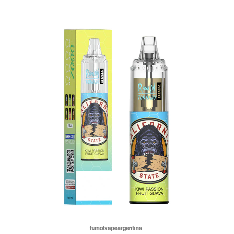 Fumot Tornado Pluma vaporizador desechable 7000 - 14 ml (1 pieza) - Fumot Precio caramelo de durazno y arándanos 2T00T86