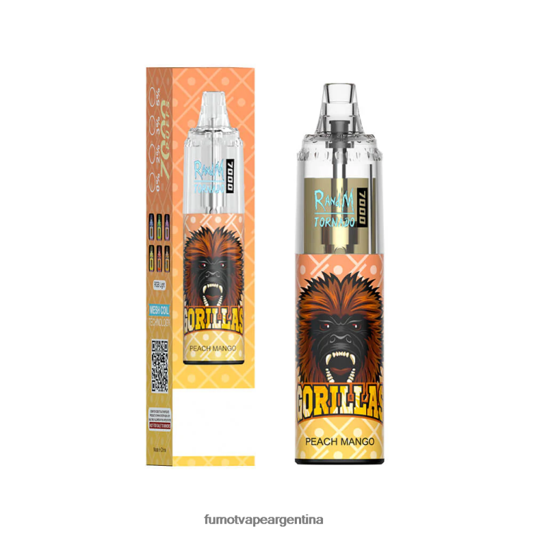 Fumot Tornado Pluma vaporizador desechable 7000 - 14 ml (1 pieza) - Fumot Precio caramelo de durazno y arándanos 2T00T86