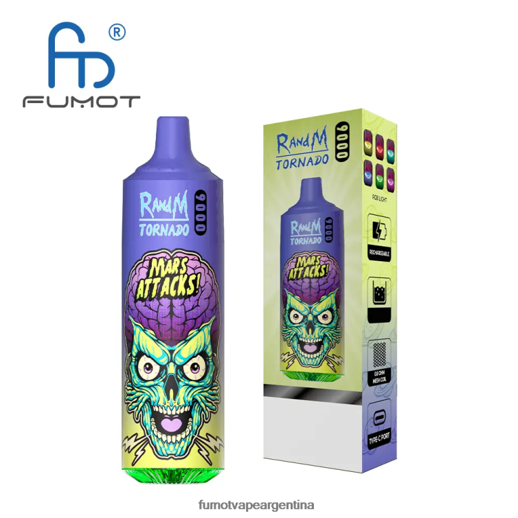 Fumot Tornado bolígrafo vapeador desechable 9000 - 18ml (1 pieza) - Vaporizador Fumot estallido del hielo 2T00T38