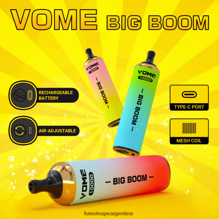 Fumot Vome Big Boom bolígrafo vapeador desechable 10000 - 20ml (1 pieza) - Fumot Argentina lanza de menta 2T00T442